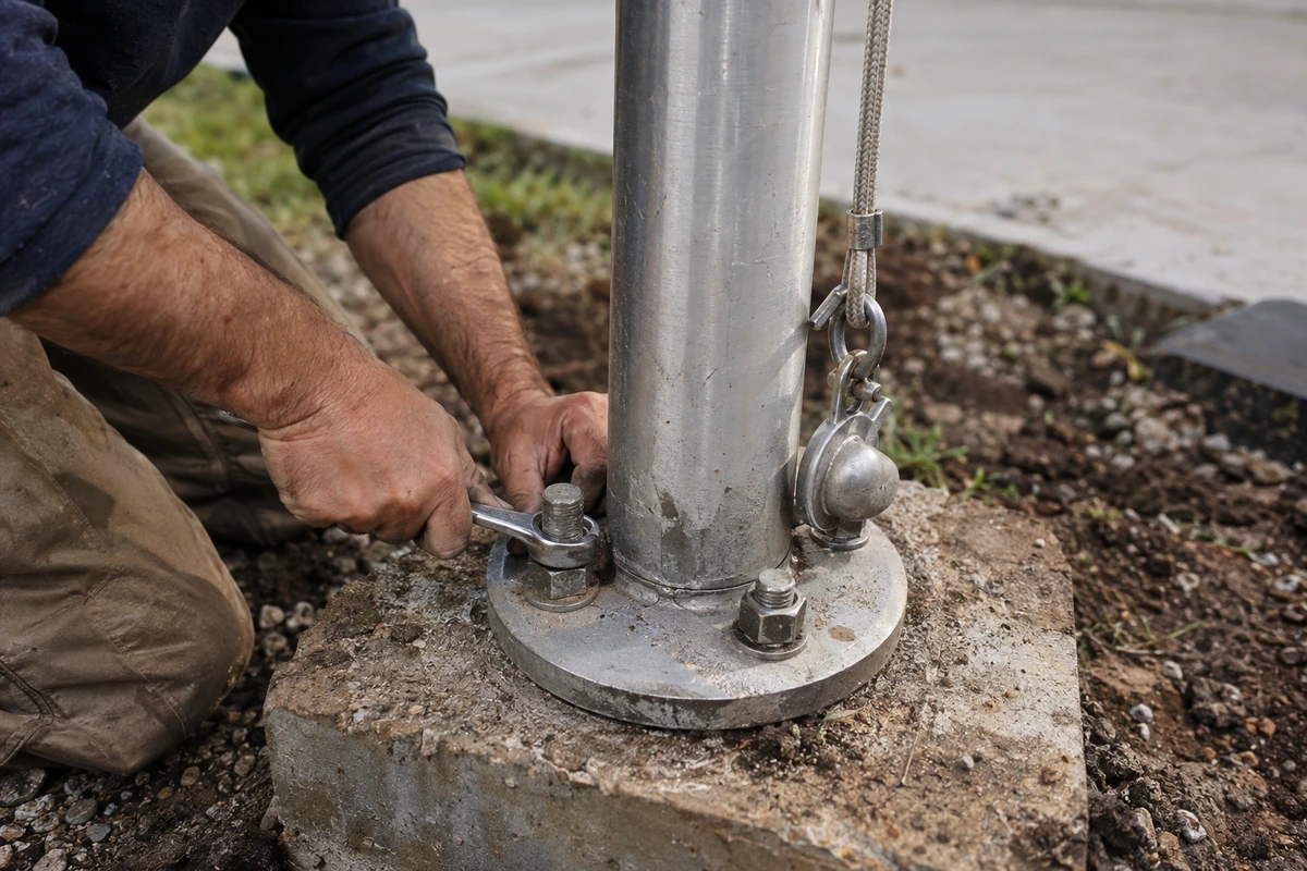 Flagpole installation and repair contractor